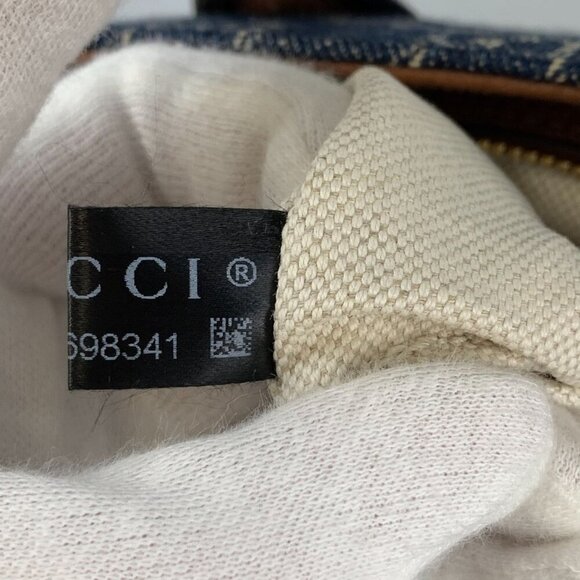 NIB Gucci Jackie 1961 Tote Bag In Blue & Ivory Medium - Picture 14 of 15